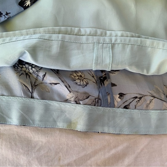 J Crew Blue floral silk Midi skirt - Picture 4 of 6